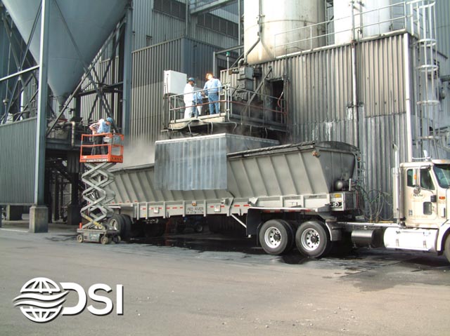 Dry Fog™ dust suppression system on truck loading station