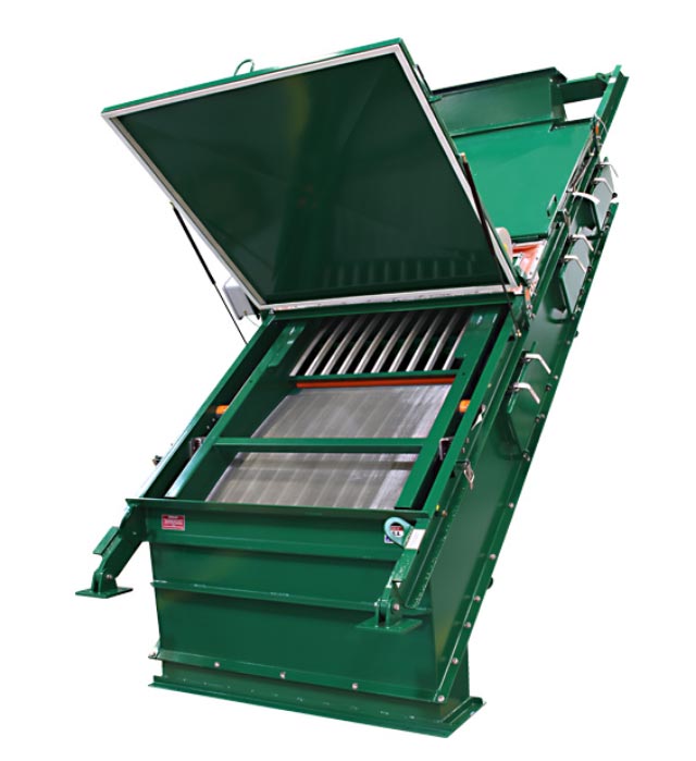 single front to back dry screening machine