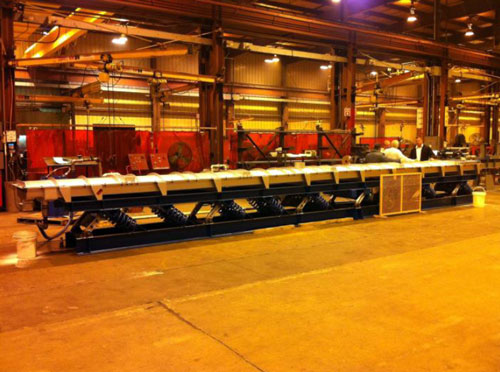 indirect cooling conveyor for catalyst