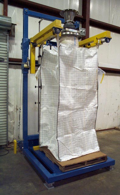 free standing bulk bag filler for tall bags