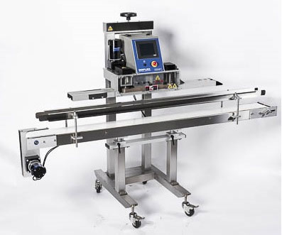continuous band sealer with conveyor
