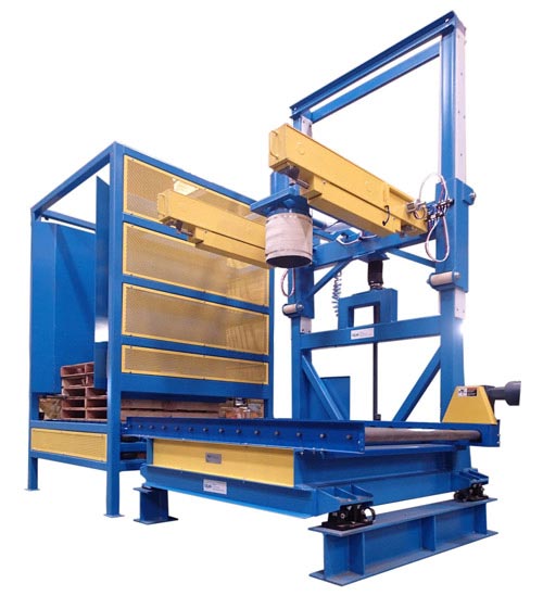 bulk bag filling station with automatic pallet dispenser