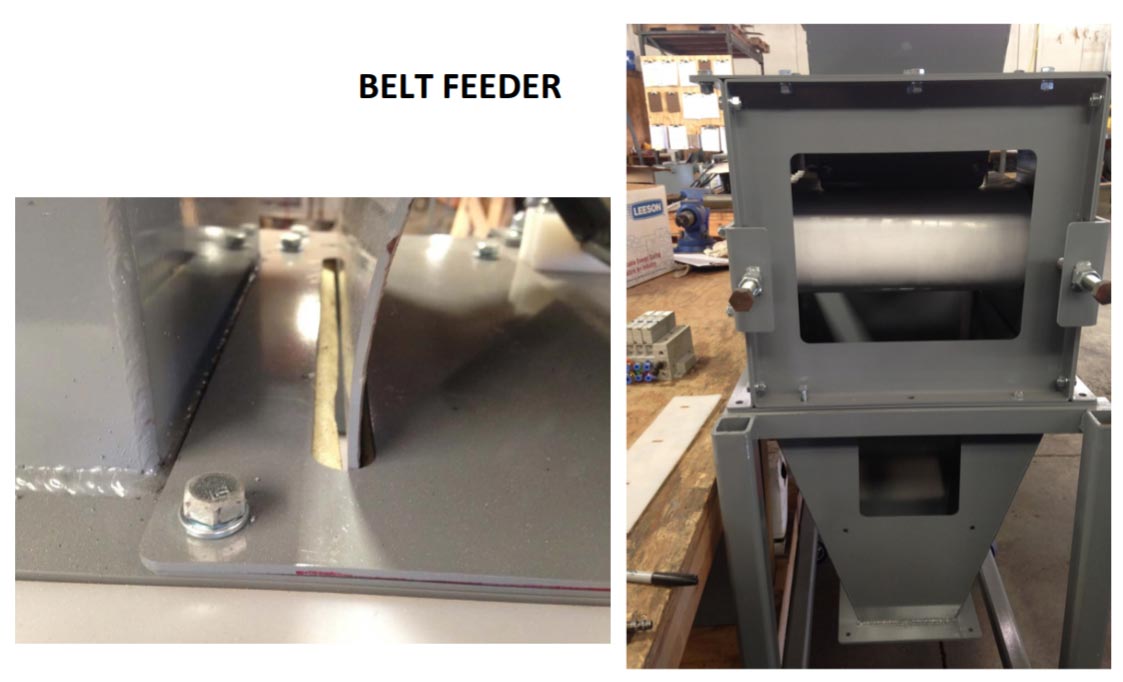 bagging machine wiht belt feeder for sticky animal feeds