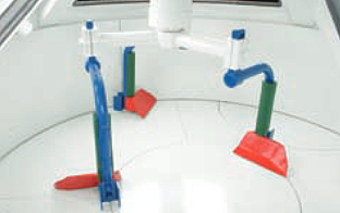 mixing spider with 3 paddles inside planetary-mixer