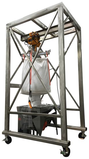 portable bulk bag unloader