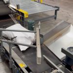 Bag Flattener Conveyor After Knock Down and Bag Turning Conveyor