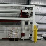 001-entry-level-gantry-palletizer-system-front-view-stacked-pallet