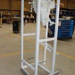 model 600 gravity fed valve bagging machine rear view