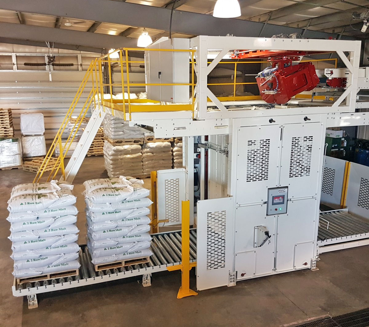 medium to high speed gantry palletizer system