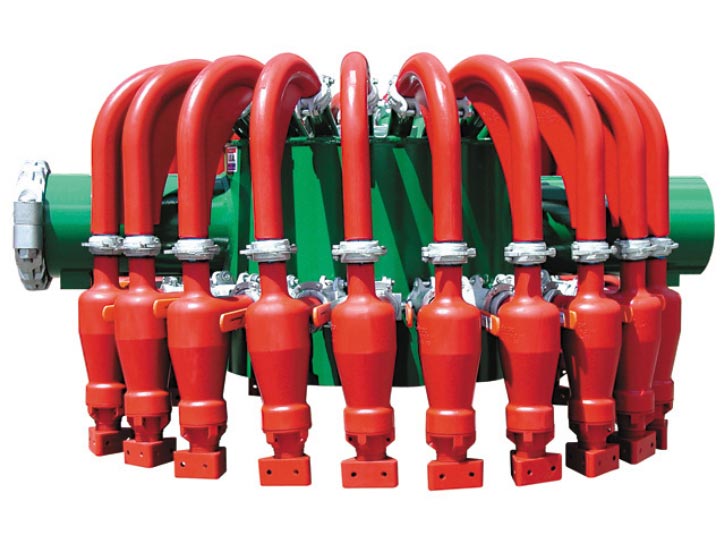 20 way 4 inch cone cluster on dewatering machine