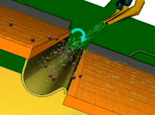 repulping system for stack sizer screen