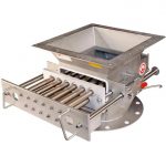 continuous self cleaning grate and pipe magnets in housing