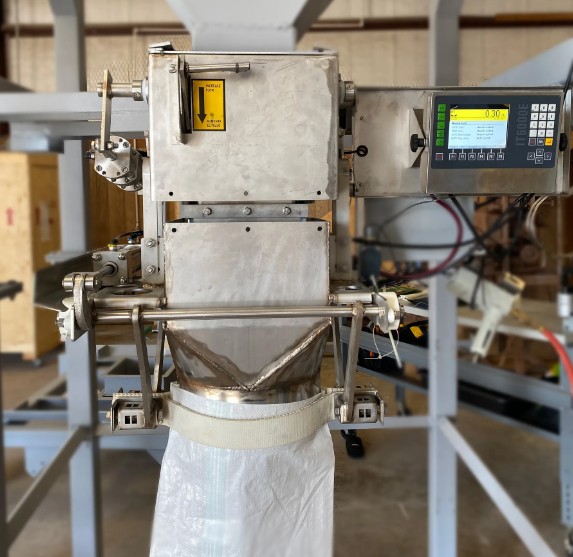 All stainless steel open mouth bag filler with pneumatic bag clamp