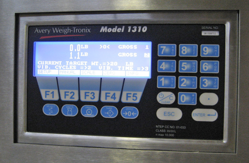 controls for vibrating table