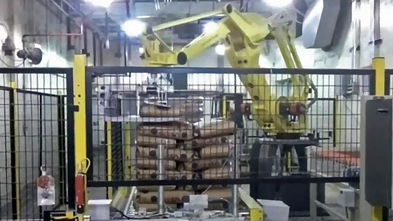 50 pound bag robotic palletizer
